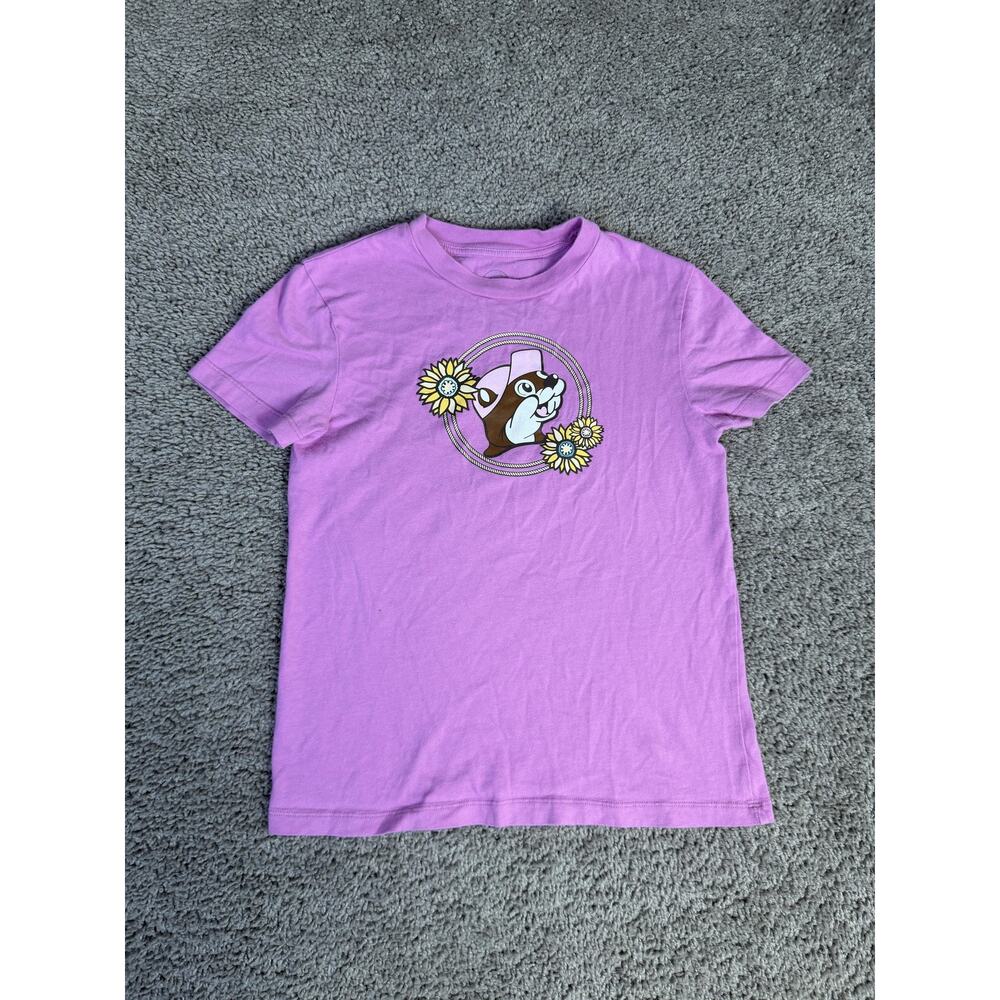 Buc-ee's Shirt Girls S Purple Short Sleeve Graphic Tagless Boots & Buc-ee's